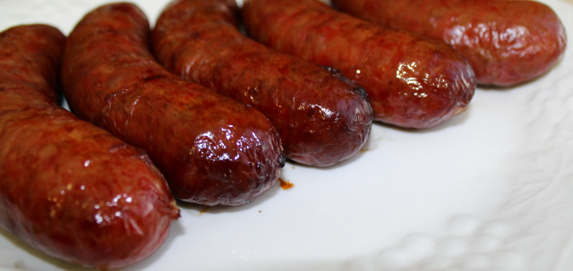 Smoked Bratwurst on a Plate