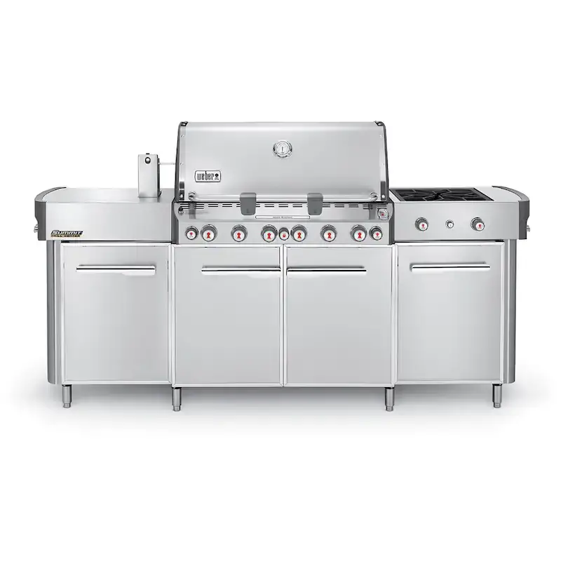 Weber Summit Grill Center Propane Gas Grill With Rotisserie, Sear Burner & Side Burner - Stainless Steel - 291001