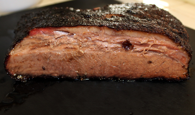 Cooked Barbecue Beef Brisket Point